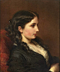 Study of a Girl in Profile, 1862 by Franz Xaver Winterhalter (German, 1805–1873)