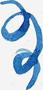 蓝色漂浮装饰高清素材 彩带 手绘 绸带 装饰 元素 免抠png 设计图片 免费下载 页面网页 平面电商 创意素材