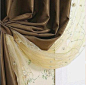 『韩国进口家居』T495 韩家Style1 1 丝光窗帘 刺绣纱帘 十色可选