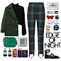 A fashion look from January 2018 featuring long sleeve sweater, double breasted woolen coat and tartan trousers. Browse and shop related looks.
