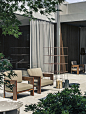 Modular sofa / contemporary / outdoor / fabric - INDIANA - Minotti