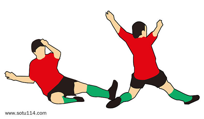 2人铲球足球运动姿势png