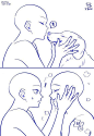 #绘画参考# 光头的爱情故事-双人贴贴动态模… - 半次元 - ACG爱好者社区