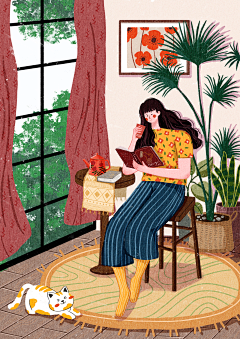 JUAN~JUAN采集到扁平风场景插画