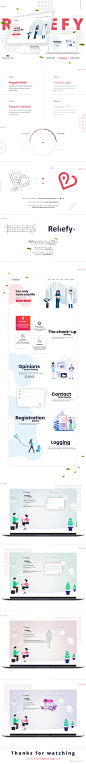 Reliefy - Medical Project UI\/UXUI设计作品移动应用界面App设计首页素材资源模板下载