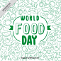 Green world food day background Free Vector