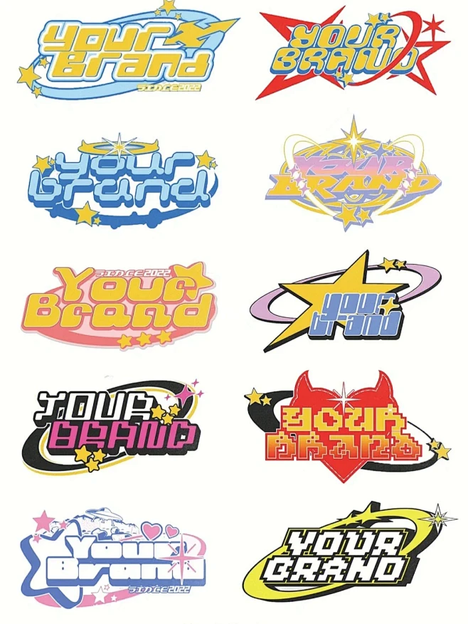 logo设计 | 炫酷y2k字体设计