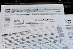 2018年IRS 1040税单与业务损益表