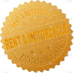 Rent,黄金,证章,摩托车,橡皮章,脚踏车,单词,文字,金属,金属质感
