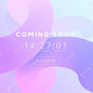 Coming soon background. countdown website template. Premium Vector