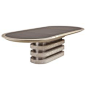 1stdibs - A Simulated Goatskin and Silverleaf Lacquered Dining Table explore items from 1,700 global dealers at <a href="http://1stdibs.com" rel="nofollow" target="_blank">1stdibs.com</a>