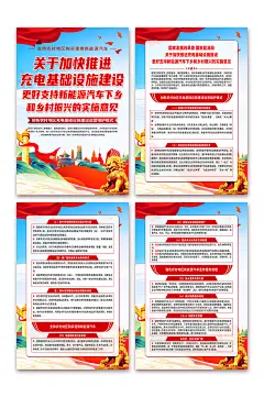 新能源汽车下乡和乡村振兴的实施意见海报