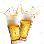 常规系列实景碰撞啤酒通用元素素材