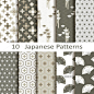 矢量日本日式传统风格纹饰ps背景设计素材AI设计素材AI3-淘宝网