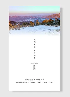 过完大寒正好一年寒气之逆极故谓大寒大寒二十四节气之大寒海报简约风