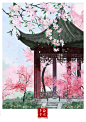 春景_千秋岁引__插画师作品_涂鸦王国gracg.com