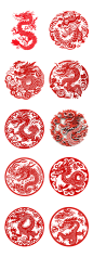 素材组合-新年春节新春龙年2024水墨中国风龙元素、新年春节新春龙年2024立体3D金属金色龙元素、新年春节新春龙年2024剪纸风龙元素