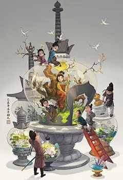 插画｜他笔下，有中国人的奇思妙想