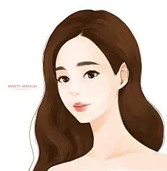 卡通手绘女孩人物插画设计