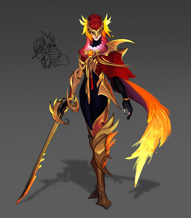 无双剑姬 菲奥娜：神龙尊者（初期概念）——Art：Rachael Cross （wyrmforge @twi）