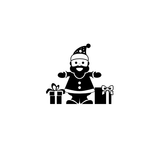 圣诞老人和礼物盒图标 iconpng.c...