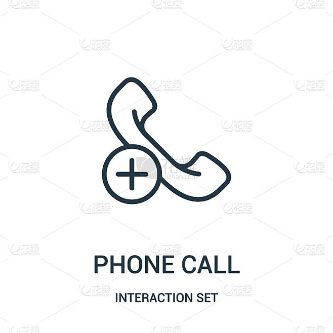 phone call icon vector from interaction set collec