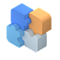 3D图标-拼图 合作共赢