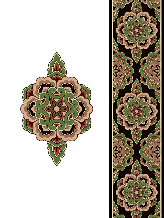 敦煌壁画<之>唐宋服饰边饰纹样（一）