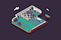 Isometric office : Personal project.