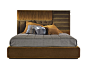Upholstered fabric king size bed with high headboard ELLIOT by Gianfranco Ferré Home