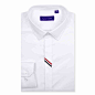 GIEVES CHARLES限量版红黑经典条纹时尚修身男士白色长袖衬衫-tmall.com天猫
