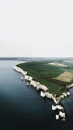 英吉利海峡多佛白崖风光手机壁纸大全