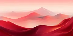 八一建军节红色大气飘带起伏山脉山川渐变红背景壁纸创意.png图片