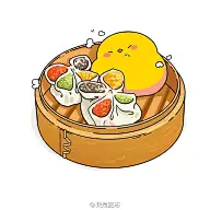 素材参考_手绘美食