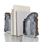 FIM Bookends Natural Agate and Silver | Modern Décor | ANNA - ANNA by RabLabs