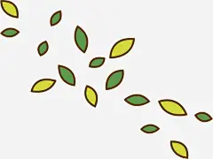 绿叶漂浮高清素材 AI 卡通 叶子 底纹 手绘 漂浮 线条 背景 免抠png 设计图片 免费下载