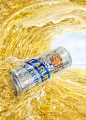 beer beverage bottle brewery can soft drink Surf water wave yellow