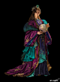 欧美写实 欧美立绘 欧美角色设计 阿瓦隆之王 欧美魔幻 角色设计 角色元素 角色立绘 角色美宣 半身像 (7)