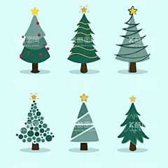 圣诞树  - 源文件下载【酷图网】圣诞树,植物,树木,圣诞节,贺卡装饰,节日,圣诞元素,圣诞装饰,圣诞树插图,卡通手绘