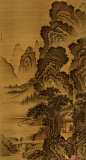 戴进山水画《溪堂诗意图》 明-浙派