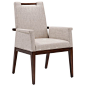 The Belle Meade Signature Liv arm chair offers mid-century appeal. On an exposed Java-finished maple wood frame, neutral upholstery and a handle top deliver unique allure. 100% linen; Foam filling; Wipe down with soft, dry cloth to clean; Shown in Fawn li
