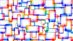 彩色抽象无缝图案的重叠透明矩形。矢量插图。