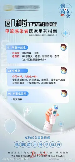 甲型流感家庭用药指南海报-源文件-志设网-zs9.com