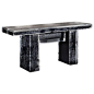 1stdibs Console Table - Ice Burnt Burnt Timber Crystalline British Acrylic, Wood