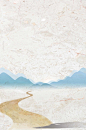手绘风景清新背景素材psd背景图_新图网 https://ixintu.com 手绘 风景 简约 山水 道路 清新 海报 背景