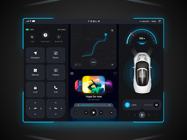 Tesla Model 3 UX UI ...