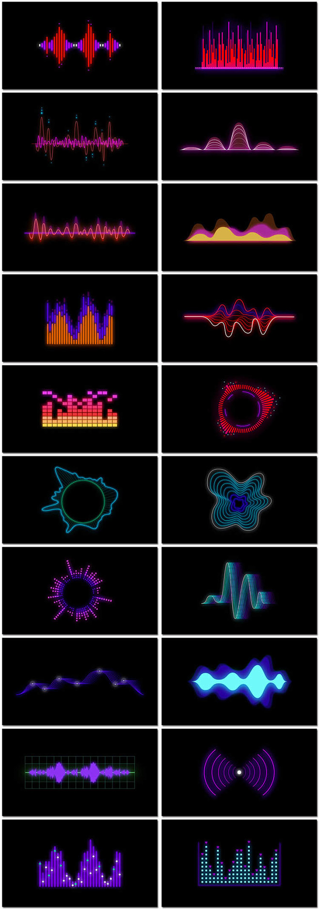 电子音乐音频音律波动跳动电音插图插画元素...
