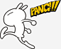 手绘奔跑的兔斯基人物高清素材 人物 奔跑 免抠png 设计图片 免费下载