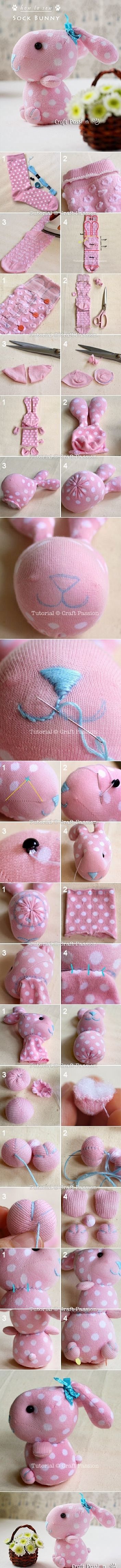 DIY Sock Bunny Sewin...