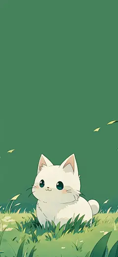 可爱猫咪插画壁纸高清模板免费下载-趣麦麦图